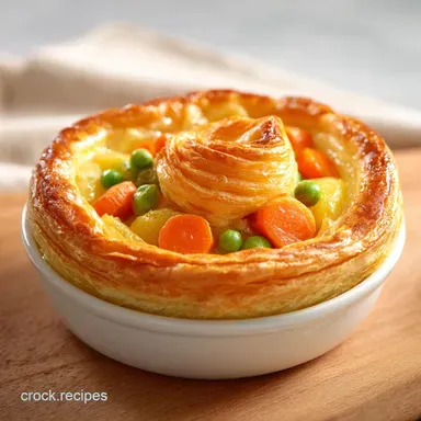 Crock Pot Chicken Pot Pie for 8 Servings Recipe Card