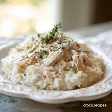 Crock Pot Chicken and Rice Recipe: 6-Hour Slow Cooked Recipe Card