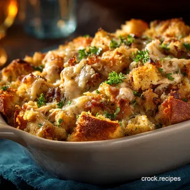 Crock Pot Chicken Stuffing Casserole The Ultimate Creamy Slow Cooker Comfort Food Recipe Card