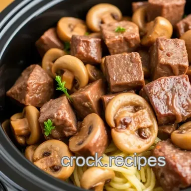 Easy & Juicy Crock Pot Cube Steak with Tender Mushrooms: My Family's Favorite Recipe Card