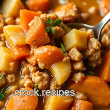 Crock Pot Ground Turkey Comforting Stew