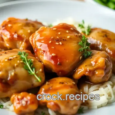 Crock Pot Honey Garlic Chicken Thighs: So Easy & Delicious! Recipe Card