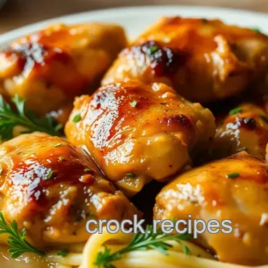 Crock Pot Honey Garlic Chicken Thighs: So Easy & Delicious! Recipe Card