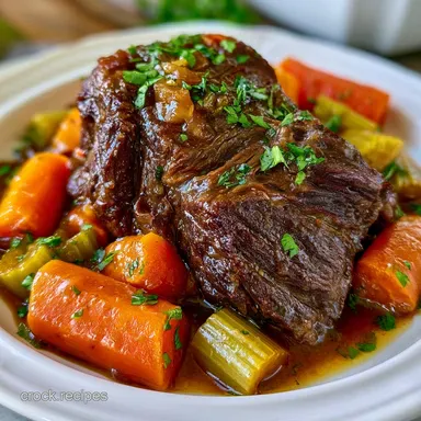 Crock Pot Italian Pot Roast: Tender Recipe Card