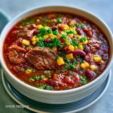 Crock Pot Taco Soup with Ground Beef