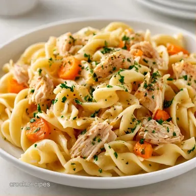 Chicken and Noodles for 4 Servings Recipe Card