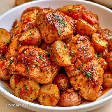 Crockpot Chicken and Potatoes for 6 Recipe Card
