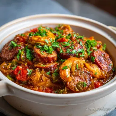 Slow Cooker Chicken Jambalaya Recipe: 6h 50m Recipe Card