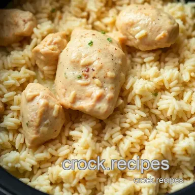 Easy Crockpot Chicken and Rice: Proper Comfort Food! Recipe Card