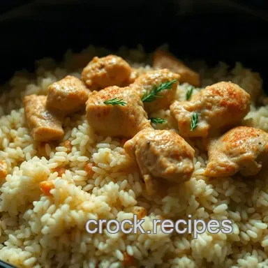 Easy Crockpot Chicken and Rice: Proper Comfort Food! Recipe Card