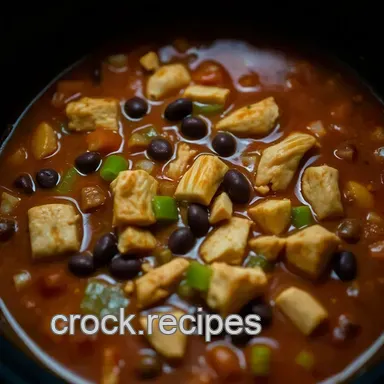 Easy Yummy Crockpot Meals: Chicken Tortilla Soup Fiesta! Recipe Card