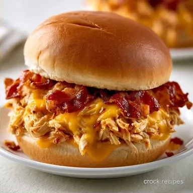 Creamy Crockpot Crack Chicken Sandwiches
