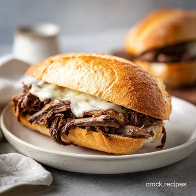 Crockpot French Dip Sandwiches for 8 Servings