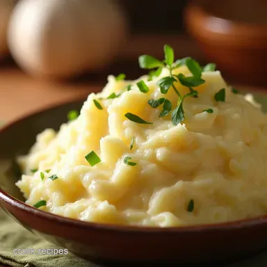 Crockpot Mashed Potatoes Easiest Garlic Butter Recipe Recipe Card