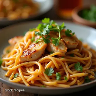 Crockpot Honey Garlic Chicken with Noodles Noodle Nirvana Recipe Card