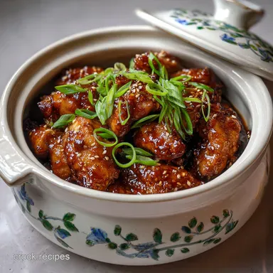 Crockpot Honey Garlic Chicken Recipe: Velvety Glaze Recipe Card