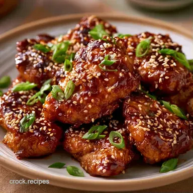 Crockpot Honey Garlic Chicken Thighs Recipe Card