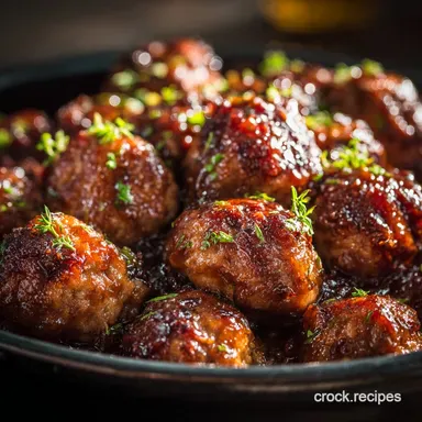 Sticky Easy Crockpot Honey Garlic Meatballs Recipe Set It and Forget It