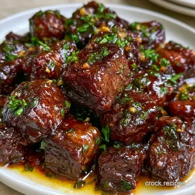 Crockpot Steak Bites for 6 Servings