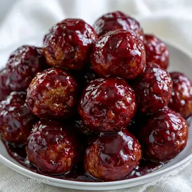 Crockpot Meatballs for 15 Servings Recipe Card