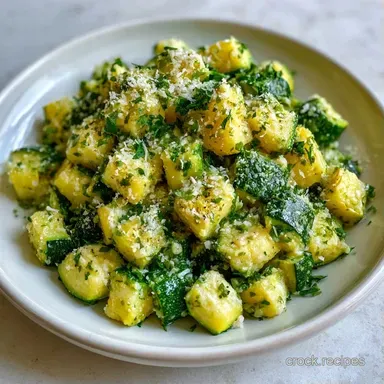 Crockpot Summer Squash with Parmesan Recipe Card