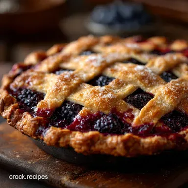 Foolproof Blueberry Blackberry Pie Recipe Crispy Crust No Soggy Bottom Recipe Card