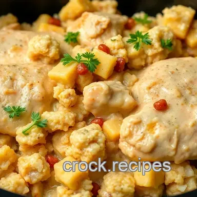 Delicious Slow Cooker Chicken & Dressing