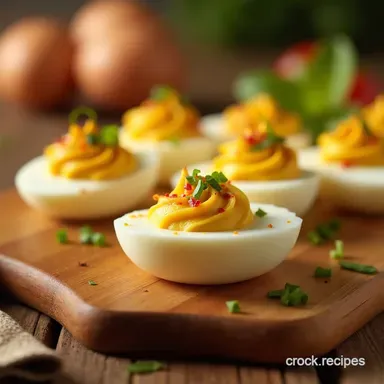 The Ultimate Deviled Eggs with Toppings Bar for Any Party Recipe Card