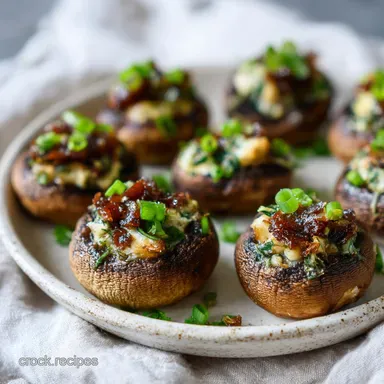 Stuffed Mushrooms Recipe: Baked with Cheese Recipe Card