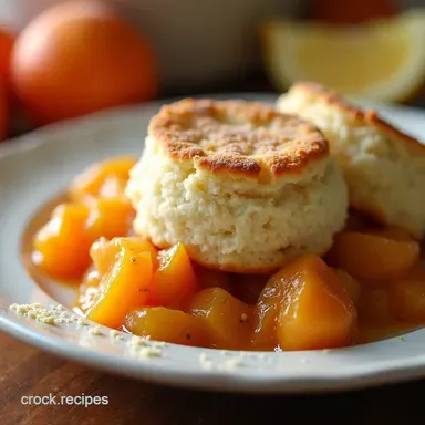 Best Easy Apricot Cobbler with Buttery Biscuit Topping Recipe Card