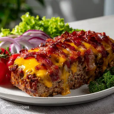 Easy Bacon Cheeseburger Meatloaf: Juicy Bun-Free Recipe Card