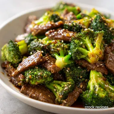 Beef and Broccoli Recipe for 4 Servings Recipe Card