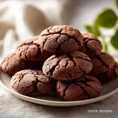 Easy Chocolate Crinkle Cookies: Fudgy Cocoa Brownie Bites Recipe Card