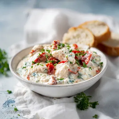 Cream Cheese Chicken with Silky Sauce for 4 Recipe Card