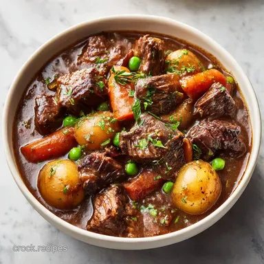 Easy Crock Pot Recipe with Beef: For 6 Servings Recipe Card