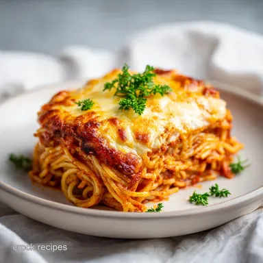 Easy Vegetarian Baked Spaghetti Recipe for 6-8