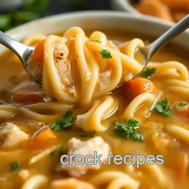 Crockpot Chicken Noodle Soup: Easiest Hug in a Bowl! Recipe Card