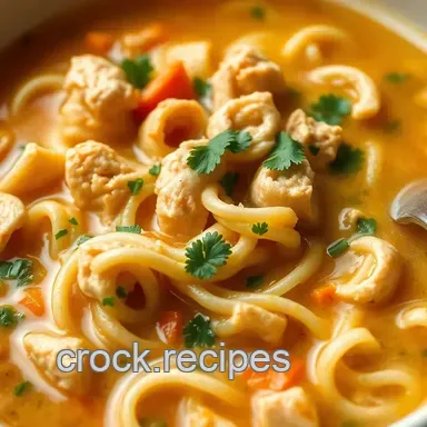 Crockpot Chicken Noodle Soup: Easiest Hug in a Bowl! Recipe Card