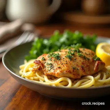 Effortless Slow cooker lemon herb Chicken Weeknight Win Recipe Card