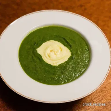 Emerald Dream Cream of Spinach Soup Recipe Recipe Card