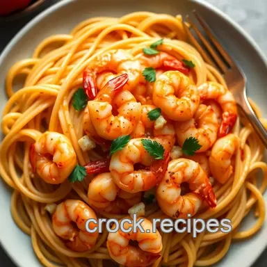 Spicy Shrimp and Pasta Recipes: Fiery Shrimp Scampi in 30! Recipe Card