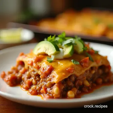 Easy Taco Casserole with Tortilla Chips Family Fiesta Recipe Card