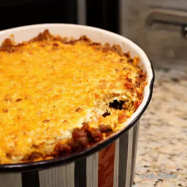 Fiesta Trash Can Casserole A Mexican White Trash Delight Recipe Card