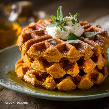 Keto Pumpkin Waffles: Fluffy, Crispy, Low Carb Autumn Brunch Recipe Card