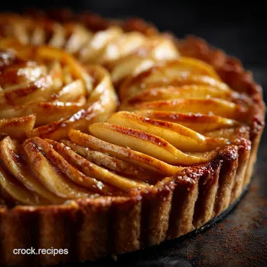 French Cinnamon Apple Tart: Elegant Patisserie with Buttery Almond Crust Recipe Card