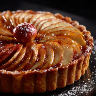 French Cinnamon Apple Tart: Elegant Patisserie with Buttery Almond Crust