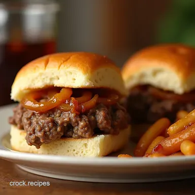 French Onion Sliders Ground Beef Bites of Heaven Recipe Card