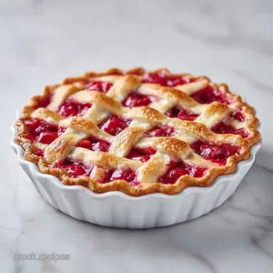 Fresh Rhubarb Pie: Shatter Crisp Recipe Card