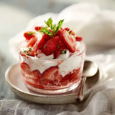 Fresh Strawberry Mousse: A Creamy and Fluffy Dessert for 6 Recipe Card