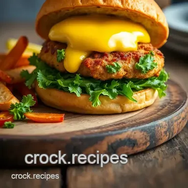 My Favorite Fried Chicken Burger with Rocket Pesto: A Crispy Delight! Recipe Card